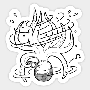 Octopus Break Dance Sticker